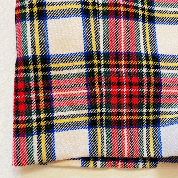 NWT J. Crew Pant Trouser Wool Snowy Stewart Plaid Straight Leg Holiday High Rise - Picture 10 of 16